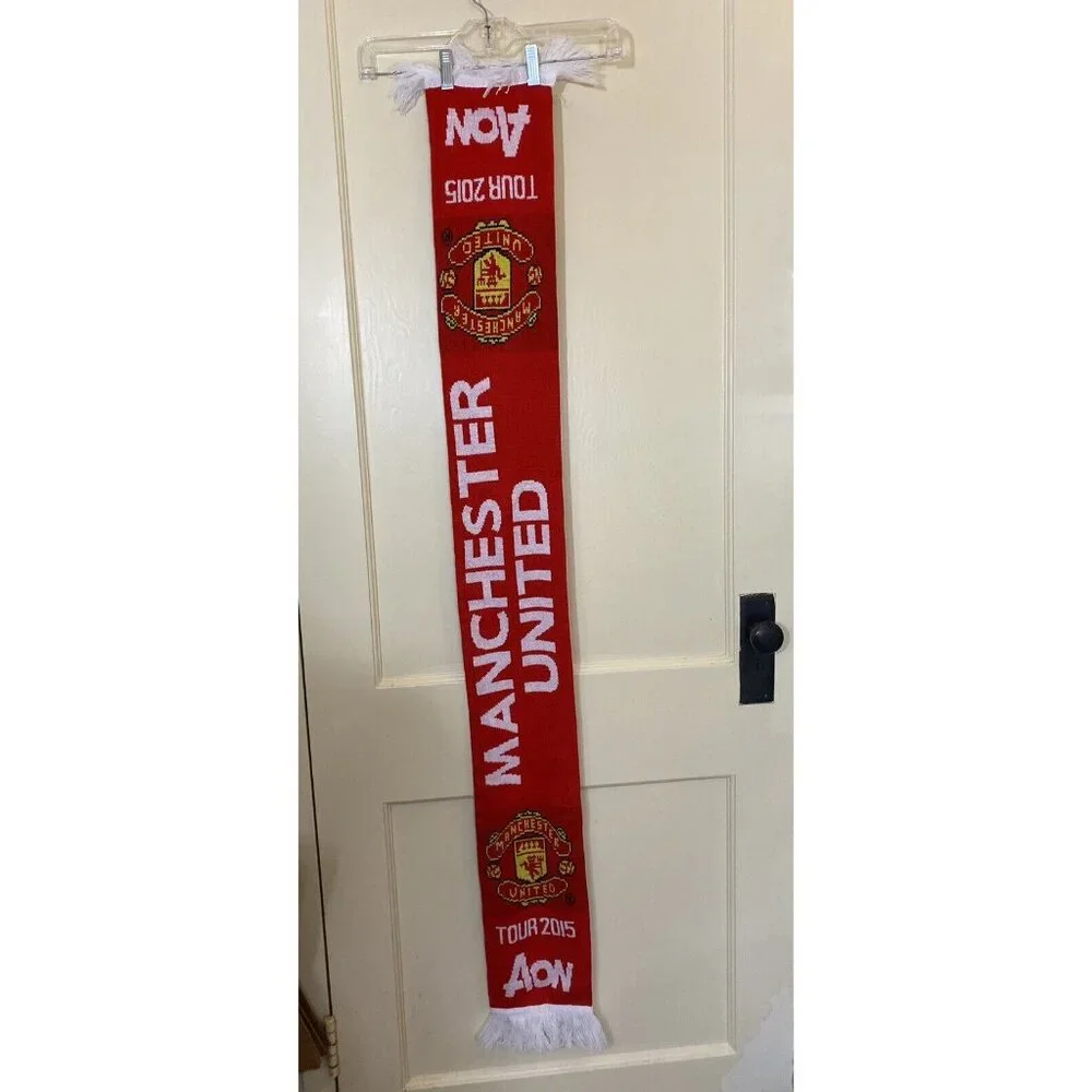 Manchester United Scarf Official Tour 2015 AON Muffler Acrylic EUC